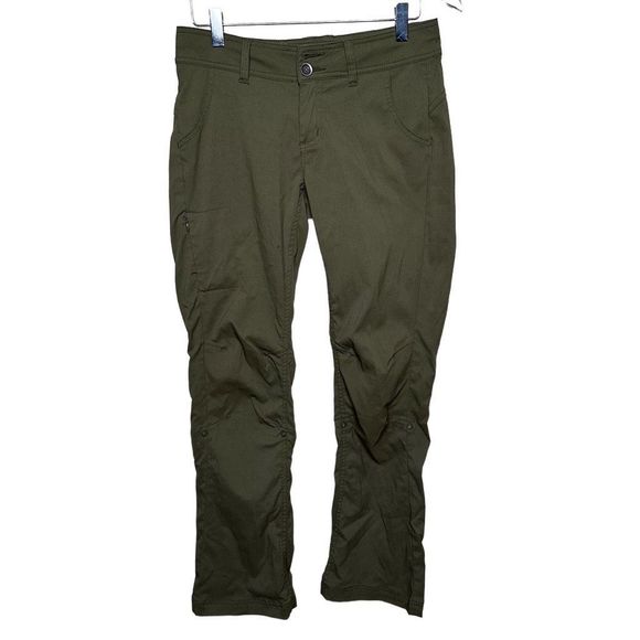 Prana Halle Convertible Snap Cargo Army Green Pants Women’s Size 0 - Picture 1 of 4